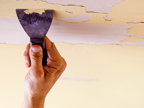 how to scrape peeling paint on your ceiling
