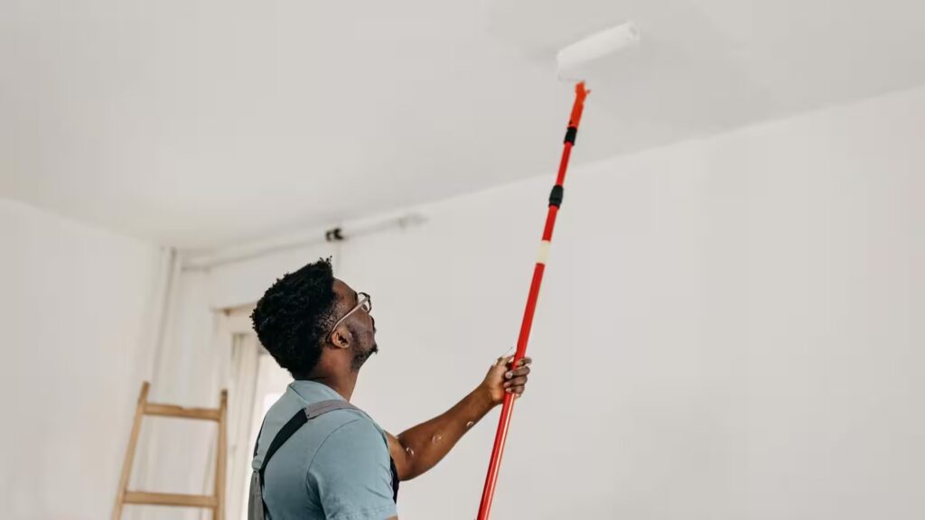 repainting your peeling ceiling